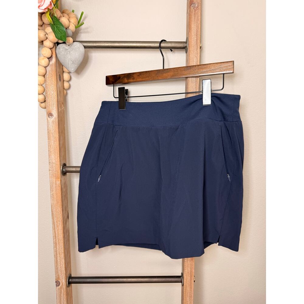 Athleta Dark Blue Soho Skort Athletic Pockets Size 12 - Picture 3 of 9
